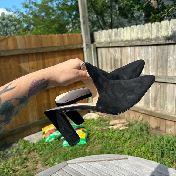 ADRIENNE VITTADINI Nella Faux Leather Block Heel Mules size 11 - Picture 8 of 11